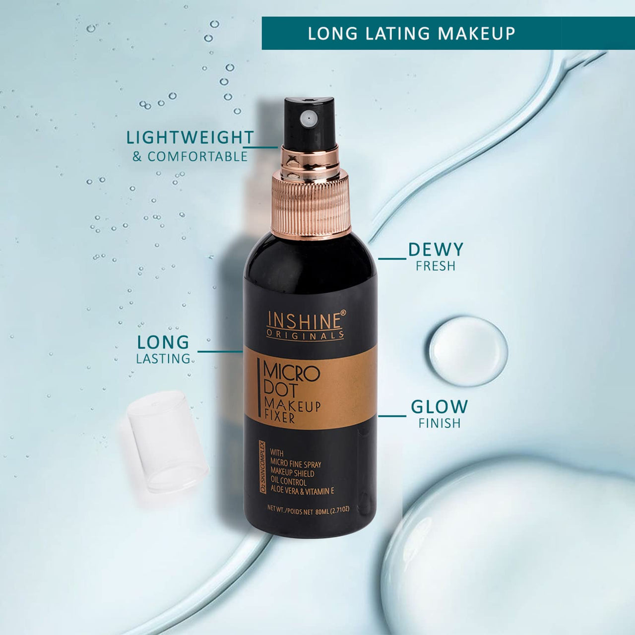 INSHINE ORIGINALS Micro Dot Makeup Fixer Spray - Setting Spray for Long-Lasting Makeup, Hydrating & Lightweight Formula