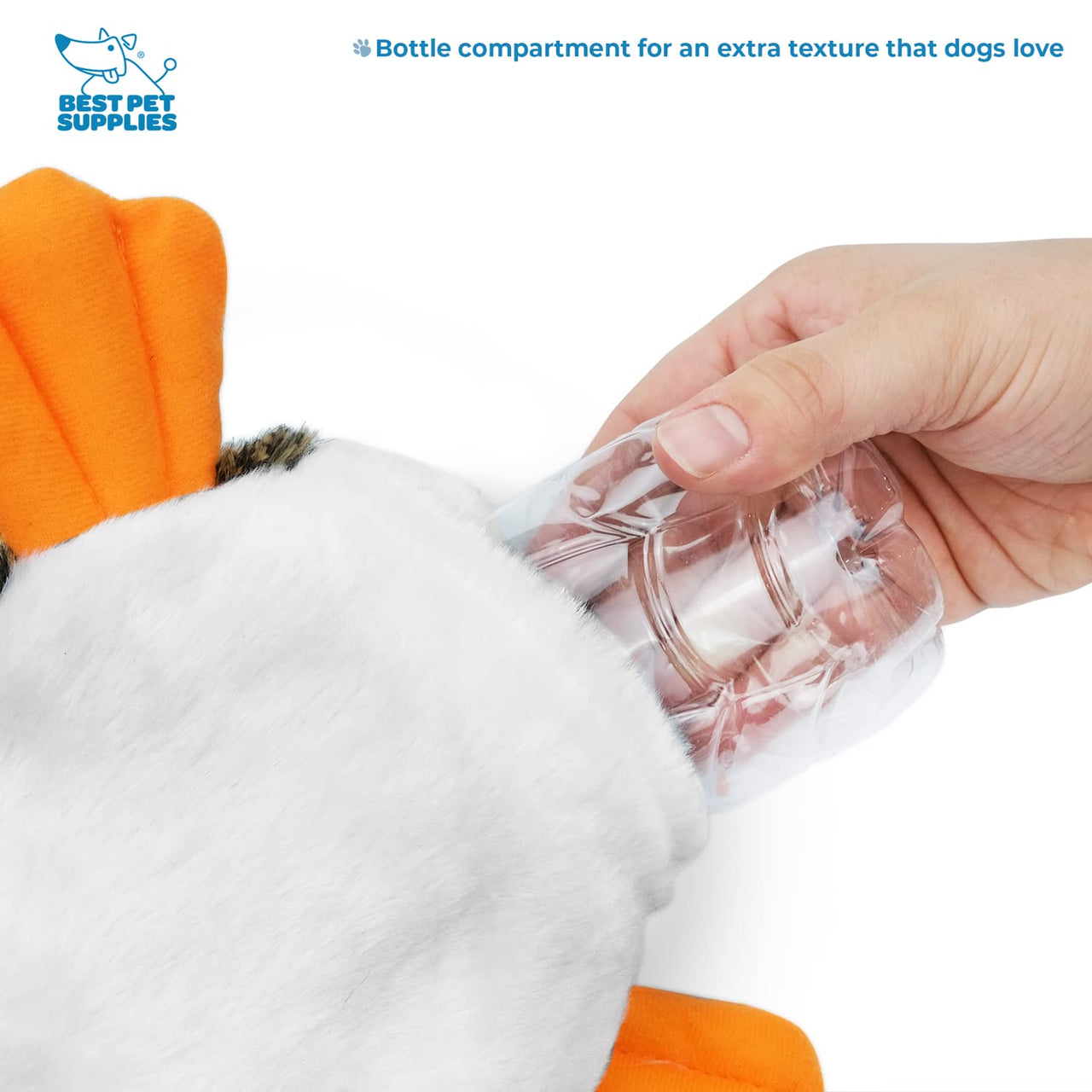 Best Pet Supplies 2-in-1 Stuffless Squeaky Dog Toys with Soft, Durable Fabric for Small, Medium, and Large Pets, No Stuffing for Indoor Play, Holds a Plastic Bottle - 1Wild Duck, Alligator, Large Multicolor/Alligator & Wild Duck