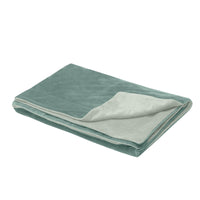 Furhaven Waterproof Throw Blanket for Dogs & Indoor Cats, Washable - Two-Tone Luxe Velvet Dog Blanket - Celadon Green, Large Blanket - Two-tone Luxe Velvet (Celadon Green) 50.0