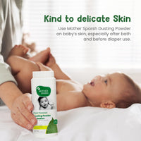 Mother Sparsh Plant Powered Dusting Powder For Babies - 330g | Talc Free Baby Powder With Corn Starch & Oat Powder