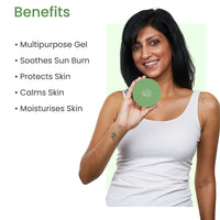 Earth Rhythm Multipurpose Aloe Vera Gel For Face & Hair, Hydrate & Nourishes Skin, Styles Hair For Men & Women- 100gm