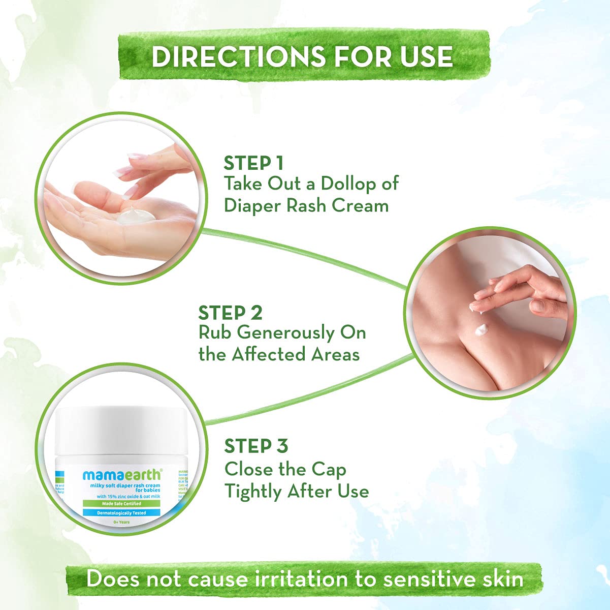 Mamaearth Milky Soft Diaper Rash Cream for Babies - 50g | Infused with 15% Zinc Oxide, Oat Milk & Calendula | Prevents Rashes, Soothes Redness & Itching, Toxin-free