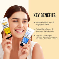 Dr. Sheth's Glow & Sun Protect Duo | Lightweight Sunscreen & Oil-Free Moisturizer Combo | Nourished & Protected Skin | For Normal to Combination Skin | For Men & Women | 50 g x 2