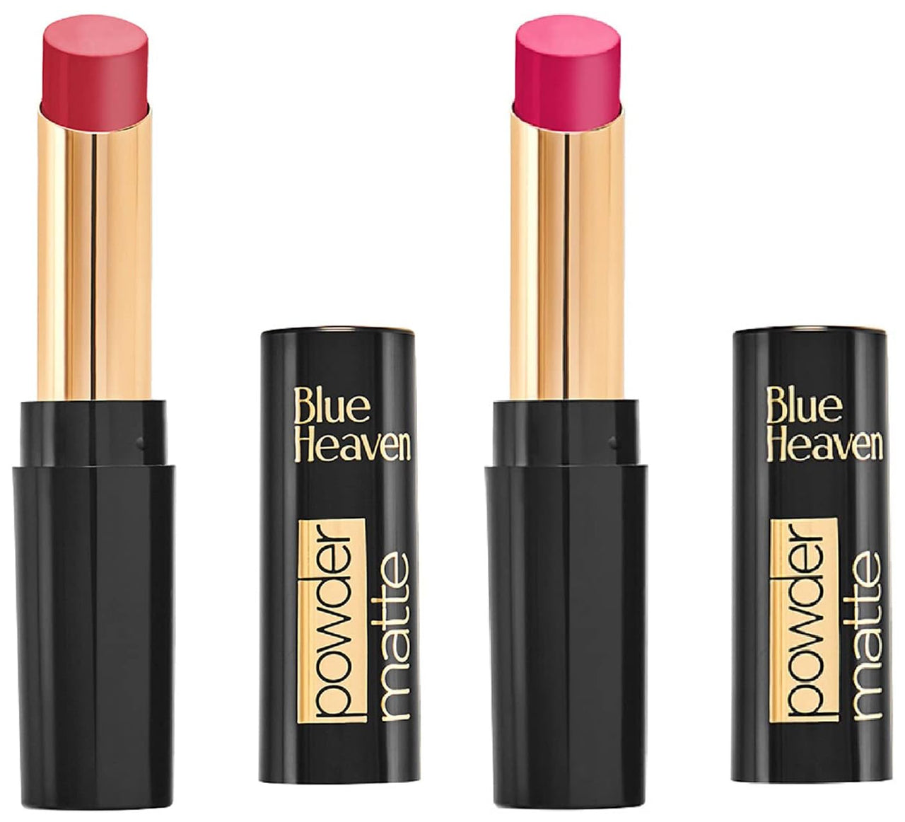 Blue Heaven Powder Matte-Chest Nut Rm05 & Blue Heaven Powder Matte Lipstick Flaming Red