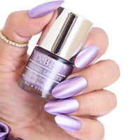DeBelle Gel Nail Polish Chrome Wine(Metallic Violet Nail Paint)|Non UV - Gel Finish |Chip Resistant | Seaweed Enriched Formula| Long Lasting|Cruelty and Toxic Free| 8ml
