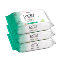 Lacto Calamine Daily Cleansing Facial Wipes 25N Each - Pack of 3 | Wet Wipes for Face with Aloe Vera, Cucumber & Vitamin E | Makeup Remover Wipes| Hydrating,Refreshing, Soothing|Paraben & Alcohol Free