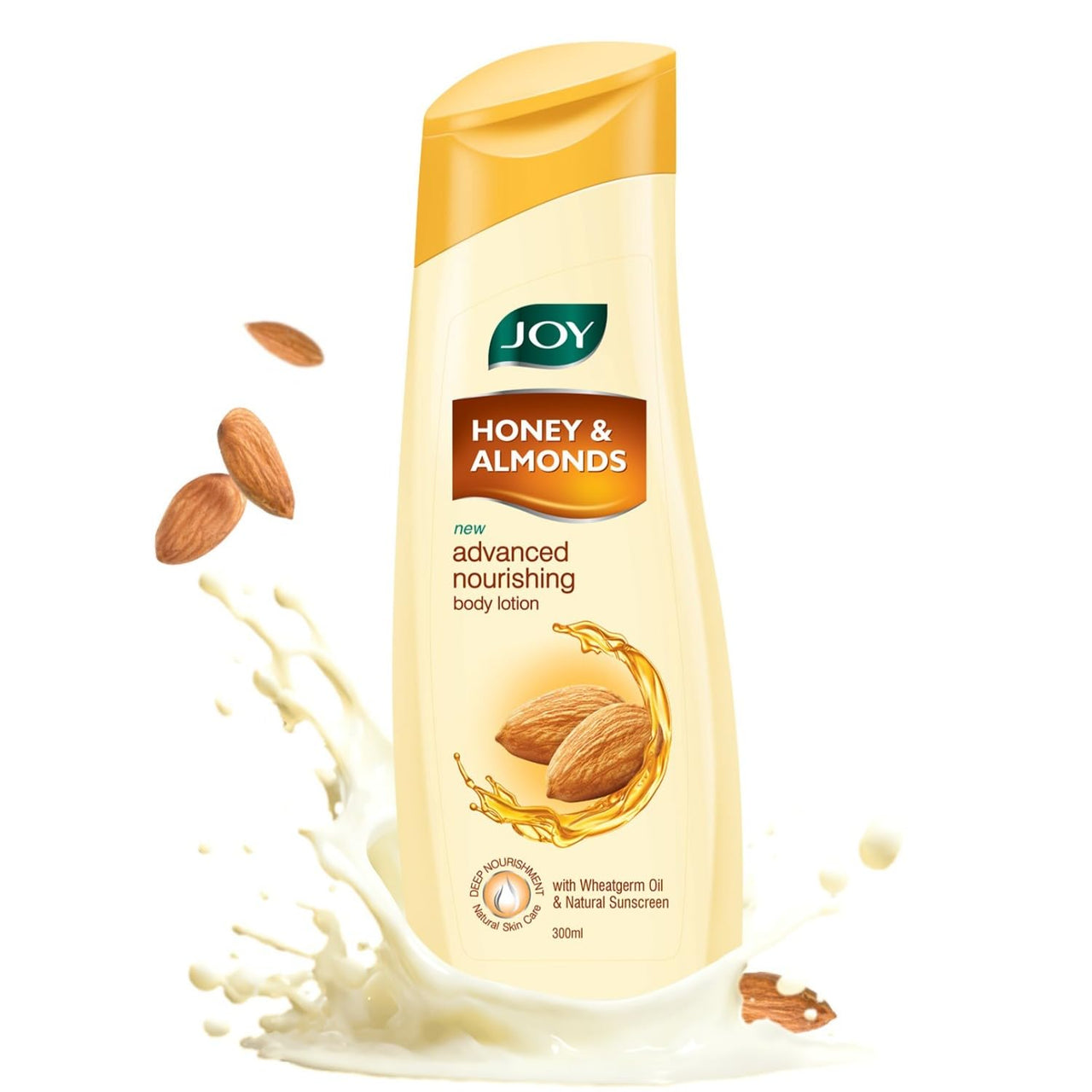 Joy Honey & Almonds Advanced Nourishing Lightweight Body Lotion 300ml With Shea Butter For Summers | Enriched with Natural Sunscreen Filters | Suitable for Normal to Dry Skin