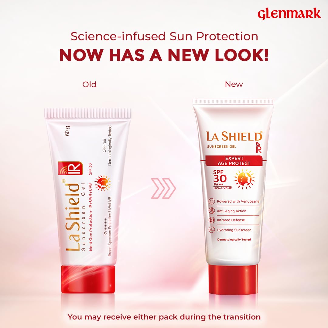La Shield IR SPF 30 PA +++ Mineral Sunscreen Gel | UVA & UVB + Infrared Protection | Oil free | Lightweight | No white cast | Broad spectrum | Dermatologist Prescribed | For All Skin types | 60g