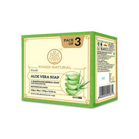 Khadi Natural Aloe Vera Soap|Natural Handmade Soap|Herbal Bathing Soap For Healthy Skin|Natural Soap With Essential Oils|Soap For Soft Skin|Suitable For All Skin Types|Pack Of 3|(125Gm*3) (375Gm)