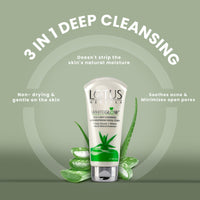 Lotus Herbals 3 in 1 Deep Cleansing Facial Foam | Face Wash for Women & Men | Blocks Melanin Production | Acne-Control & Oil-Control | Fades Dark Spots | Suitable For Oily, Combination, Normal & Dry Skin | 100g