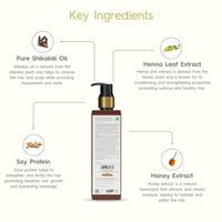 Khadi Traditional Premium Henna, Shikakai & Honey Shampoo for Women and Men, Sulphate & Paraben Free Shampoo for Daily Usage, Natural Cleanser for Scalp Protection and Hair Growth, 200 ml