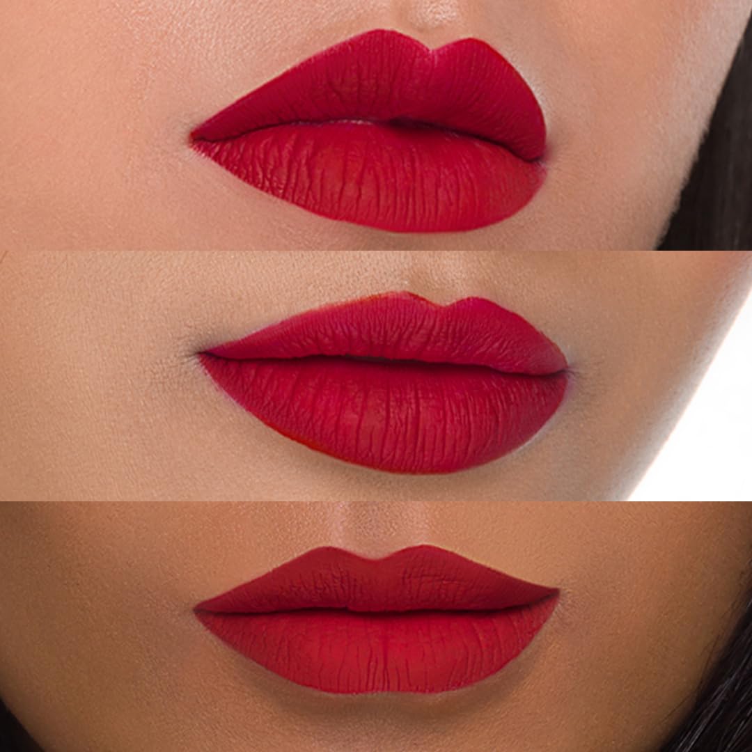 SUGAR Cosmetics Smudge Me Not Liquid Lipsticks for Women | Transferproof & Waterproof | Lasts 12+ Hours | Matte Lipstick | 4.5ml - 52 Modern Auburn (Flamenco Red/Deep Red with blue undertone)
