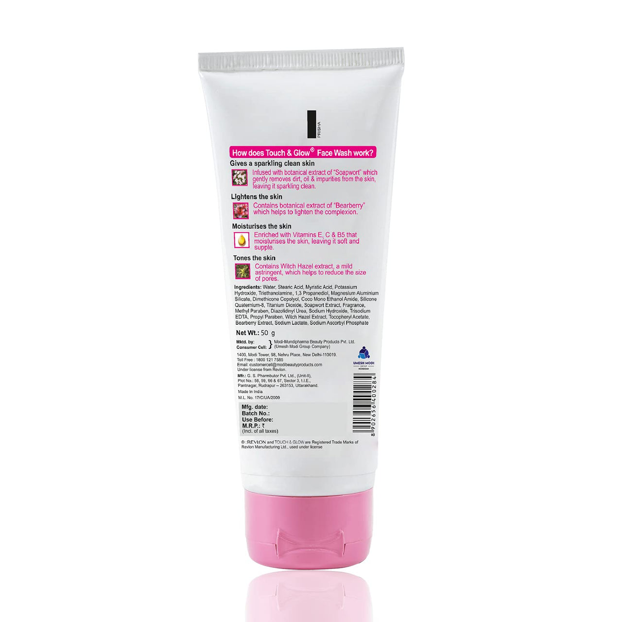 Revlon Touch and Glow Advanced Fairness Face Wash, 50g