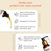 Vedix Ayurvedic Hair Care Combo Pack - Customized Oil and Dry Shampoo for Dry Hair With Oily Scalp & Wavy or Curly Hair - 200 ml