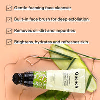 Quench Shine Control Gel Face Wash with In-built Silicone Brush | Korean Face Wash for Oily Skin | Controls Excess Oil & Reduces Blackheads | Made in Korea (100ml)