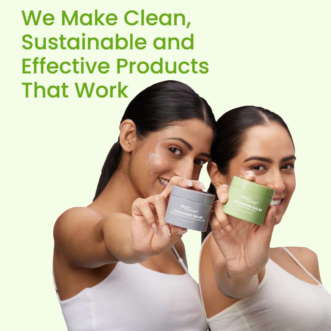 Earth Rhythm Matcha Green Tea Makeup Remover Cleansing Balm | Cleanse Makeup, Removes Excess Oil & Dirt, Detoxifies & Clear Pores | For All Skin Type | Men & Women – 40g