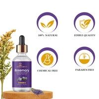 Veda Harvest Rosemary and Tea Tree oil | Hydrating, Anti acne, Cooling & Refreshing | 100% pure and natural oil