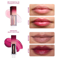 Typsy Beauty Lip & Cheek Oil Combo Ph-Activated|Midnight & Shade Shifter Hydrating Formula with Acai Berry & Hibiscus Oil, Long Lasting Glossy Lip Tint & Blush Glossy Formulated In Italy (6.4g)