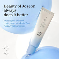 [Beauty of Joseon] Relief Sun Aqua-fresh Rice + B5 Sunscreen SPF 50+ PA++++ (50ml) | Lightweight, No White Cast, Cooling & Hydrating, For All Skin Type