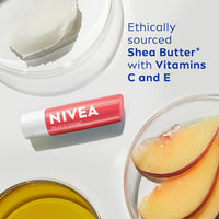 NIVEA Lip Balm, Fruity Peach Shine,4.8 g (Pack of 1)