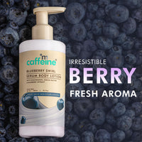 mcaffeine Blueberry Swirl Serum Body Lotion For Women And Men | Dry Skin | Lightweight Moisturizer, Non-Greasy & Non-Sticky | Body Lotion For Winter | Soft & Smooth Lotion For All Skin - 300Ml