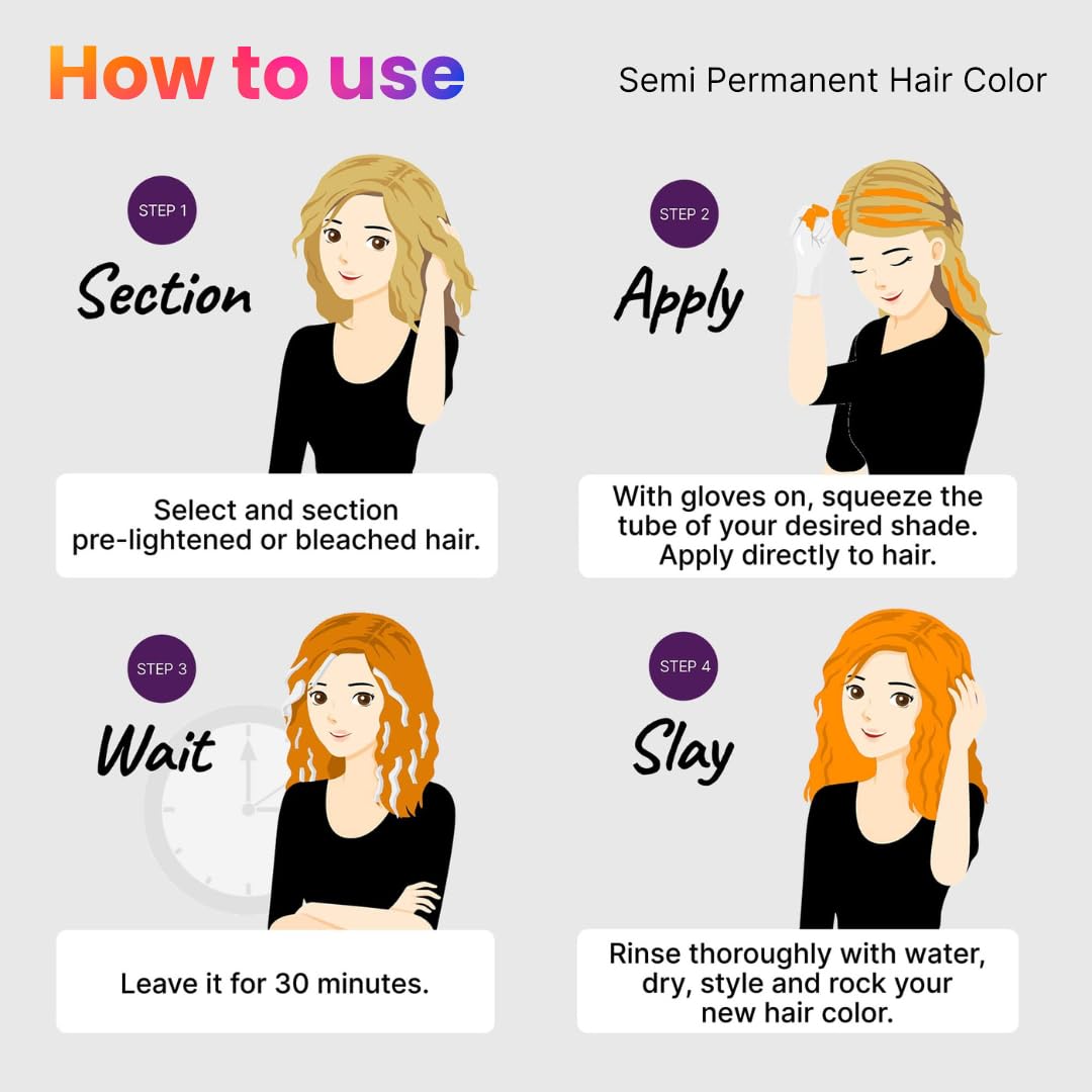 2.Oh! Italian- Orange Hair Color For Women & Men | Ammonia-Free DIY Semi Permanent Hair Color | Enriched with Argan Oil | Lasts upto 12-15 Washes