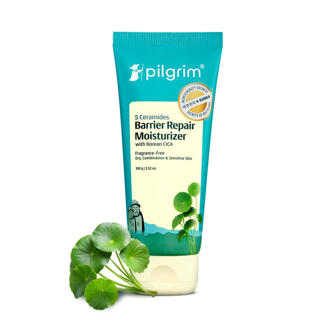 Pilgrim 5 Ceramides Moisturizer for Face 100g | Hyaluronic Acid for Intense Moisturizing & Skin Strengthening | Barrier Repair with Korean CICA | Lightweight & Non-Sticky | For All Skin Types I For Women and Men I