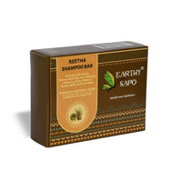 Earthy Sapo Reetha Shampoo Bar for Dry Hair (100g, Pack of 1) | Handmade Ayurvedic Hair Care | Vegan, Chemical-Free, Eco-Friendly | Reetha & Coconut Milk for Nourished Hair