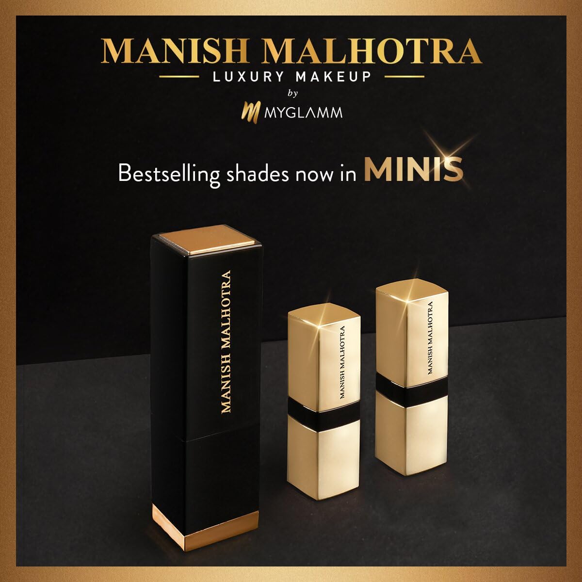 MyGlamm Manish Malhotra Hi Shine Mini Lipstick Set - Afterparty - 1.5g (Set of 2) | Pinkish Purple & Fierce Red Shade Lipsticks Combo | Long Lasting Cream Finish