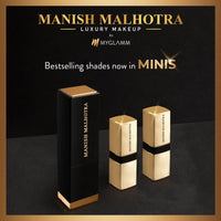MyGlamm Manish Malhotra Hi Shine Mini Lipstick Set - Afterparty - 1.5g (Set of 2) | Pinkish Purple & Fierce Red Shade Lipsticks Combo | Long Lasting Cream Finish