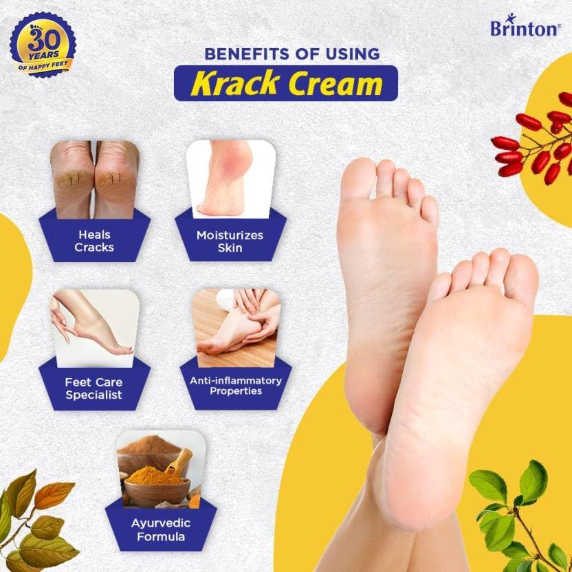 Brinton Krack Heel Repair Cream (25 g) pack of 4