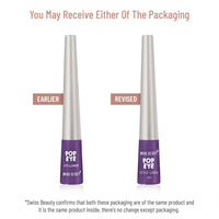 Swiss Beauty Pop Eyeliner | Waterproof and Long lasting Liquid Eyeliner | Smudge Proof Eye Makeup |Quick Drying |Shade - Plum Purple, 3 ml |