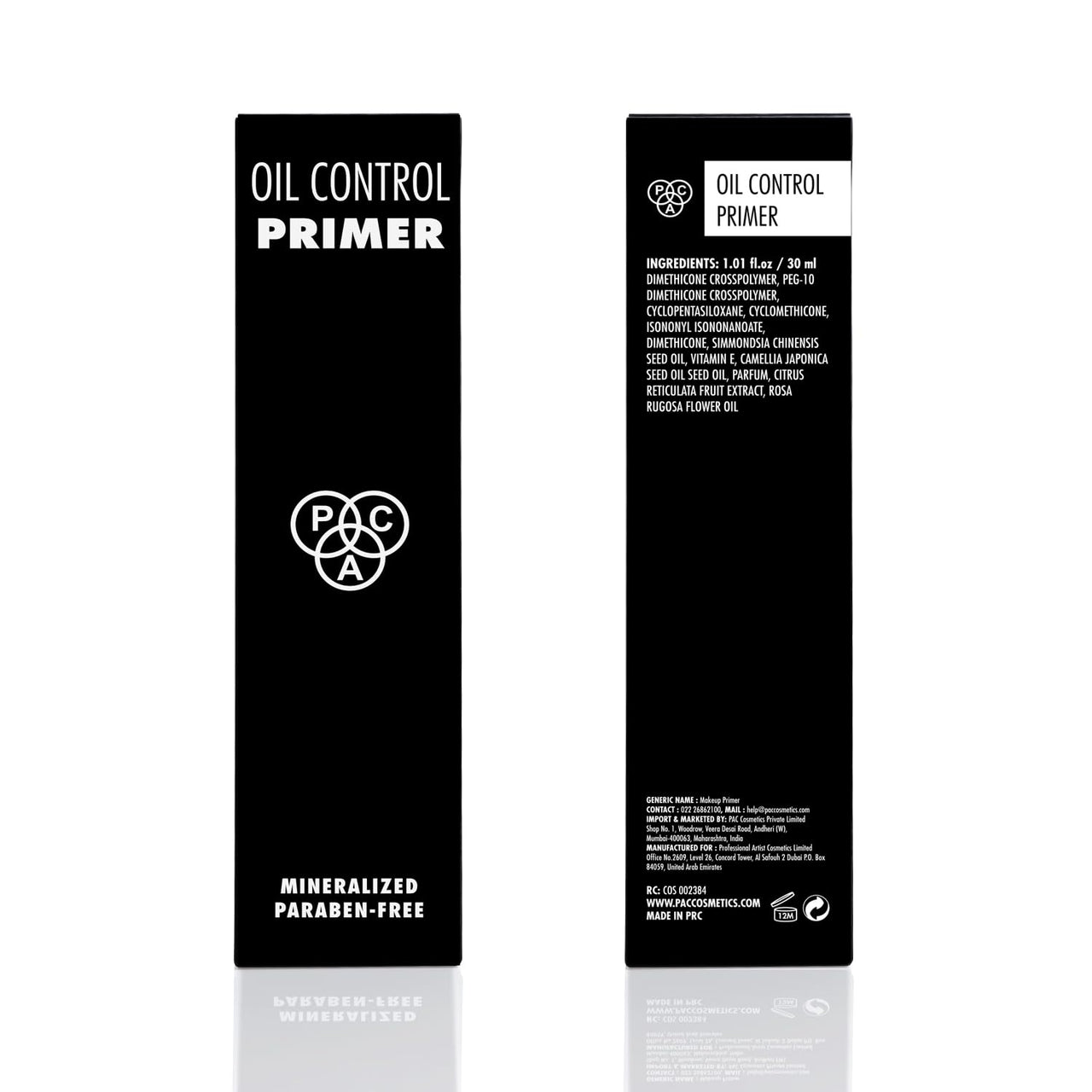 PAC Oil Control Primer | Perfect Makeup Primer for Oily Skin that Controls Oil & Shine | Infused with 24K Gold Leaf | 30 ml