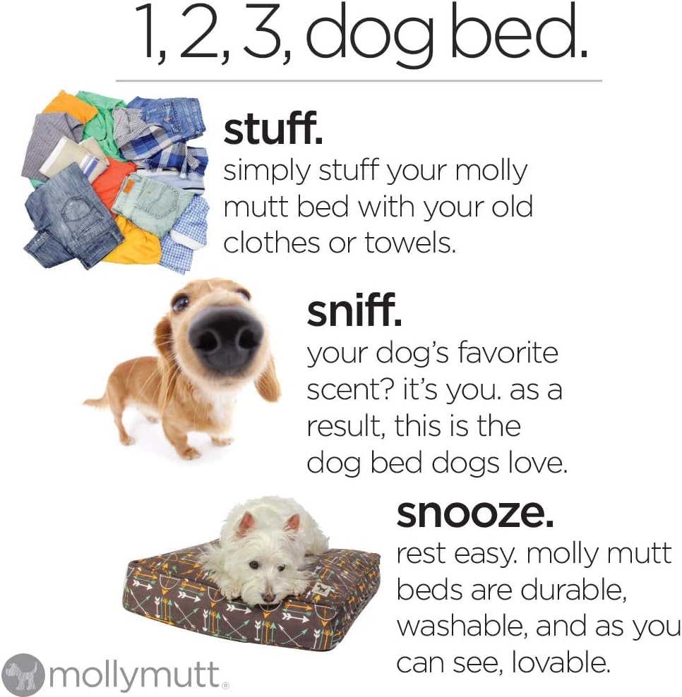 Molly Mutt Indoor/Outdoor Dog Duvet Cover - Gorgeous Beasts - Measures 27"x36"x5" - 100% Cotton Canvas - Durable - Breathable - Sustainable - Machine Washable Dog Bed Cover - Pre-Shrunk 27"L x 36"W x 5"Th