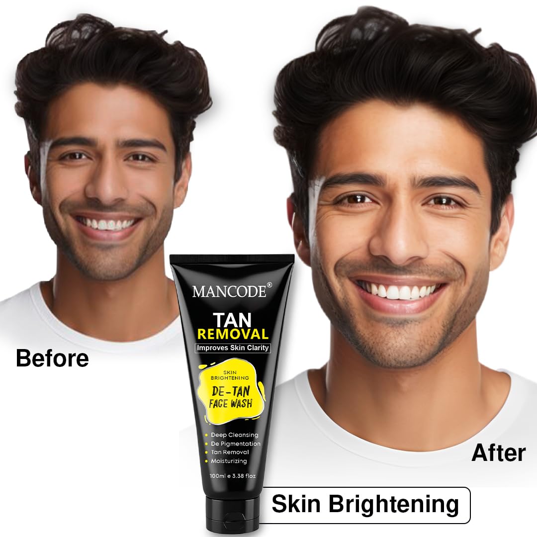 Mancode DeTan Face Wash | Deep Cleansing & Moisturizing | Improves Skin Clarity | DeTan Face Wash for Men & Women | 100ml