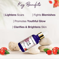 Hilary Rhoda Rosehip Radiance Glow Face Serum | Clarifies & Brightens Skin | Lightens Scars & Fights Blemishes | Reduces Fine Lines | 30 ml