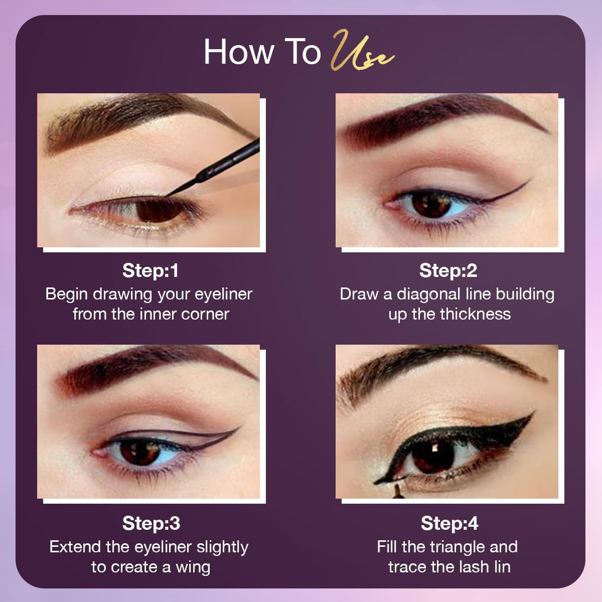 Hilary Rhoda Hi-Tech Eyeliner | Water-Proof & Smudge-Proof | Precision Tip for Women | Long-Lasting Formula | Intense Matte Finish | Quick-Drying Liquid | 5.5 ml