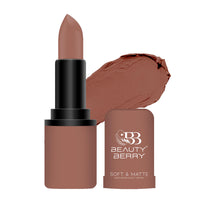 Beauty Berry Soft & Matte Moisturizing Velvet Lipstick For Women - Long-Lasting, Hydrating, High-Pigment Color. (Shade 08)