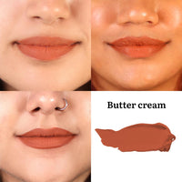 Tint Cosmetics 2.5ml Matte Finish Butter Cream Liquid Lip Stain, Waterproof, Transfer Proof, Non-Sticky, Non Drying, Light Weight, Long Lasting & Hydrating For Girls & Women