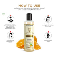 Khadi Natural Orange and Lemongrass Herbal Hair Conditioner 210ml, For Frizzy Hair, For Repairing Damaged Hair