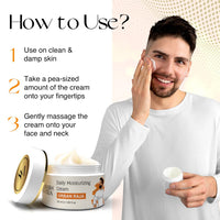 Nourish Mantra Urban Raja Daily Moisturizing Cream | Face Moisturizer for Dry Skin & Pore Minimizing | Enriched with Hyaluronic Acid & Niacinamide | Suits All Skin Types | For Men | 50 ml