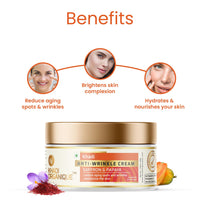 Khadi Organique Anti Wrinkles Cream For Women with Saffron and Papaya - Pack of 2