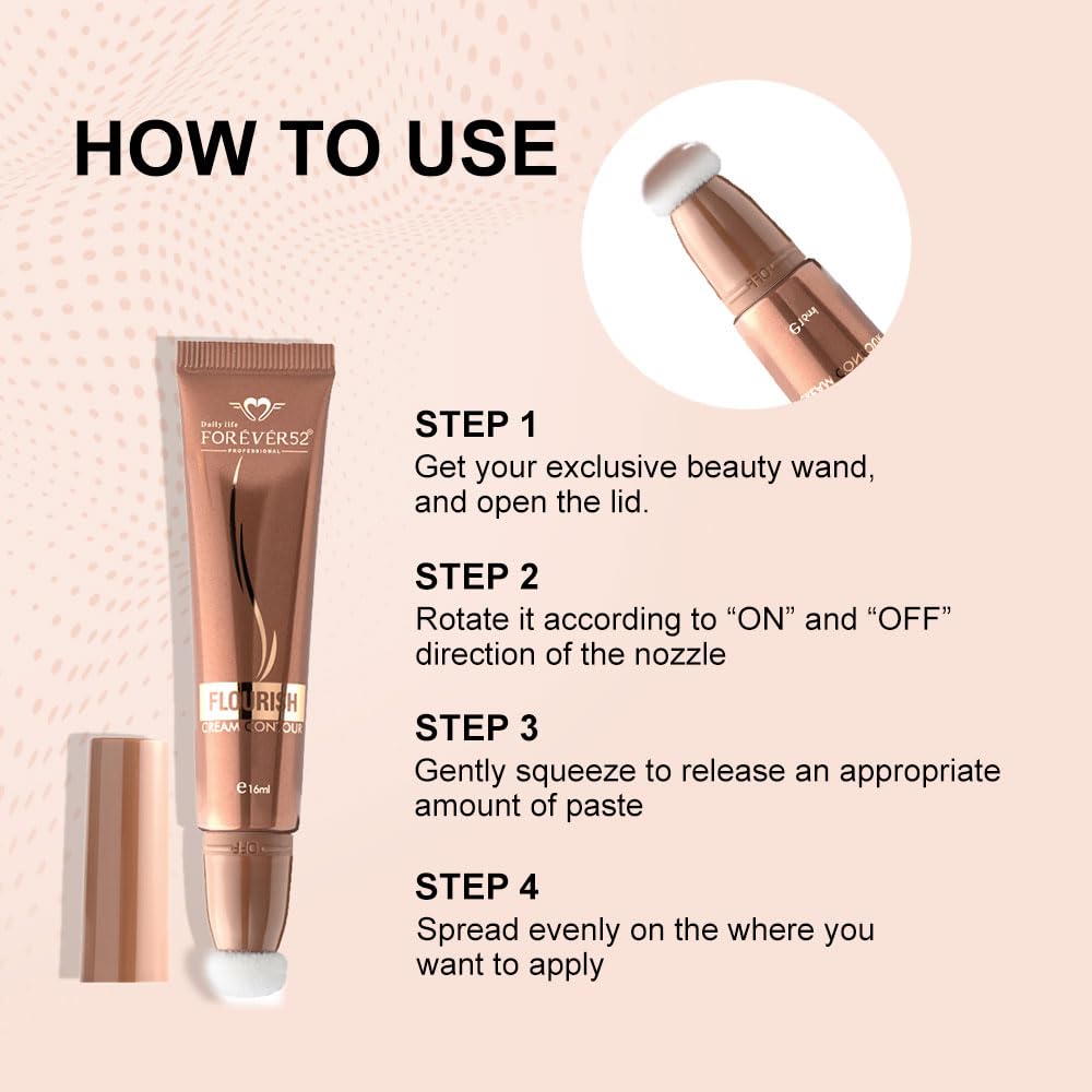 Forever52 Daily Life Flourish Cream Contour Suitabe for All Skin Types Full Coverage (FCC001,16ml)