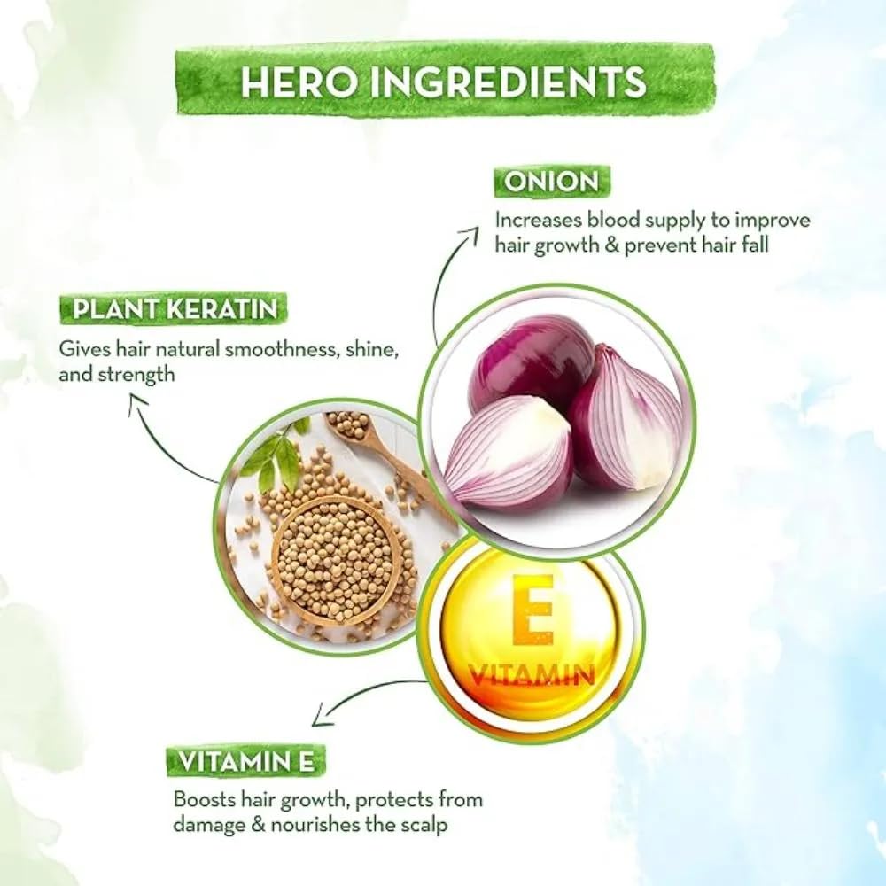 Mamaearth Onion Duo For Hair Fall Control: Onion Hair Oil 250 ml + Onion Shampoo 400 ml