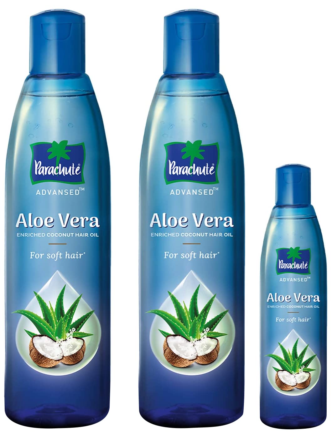 Parachute Advansed Aloe Vera,Enriched Coconut Hair Oil, 250 ml with FREE 75 ml Pack & Parachute Advansed Aloe Vera,Enriched Coconut Hair Oil, 250 ml