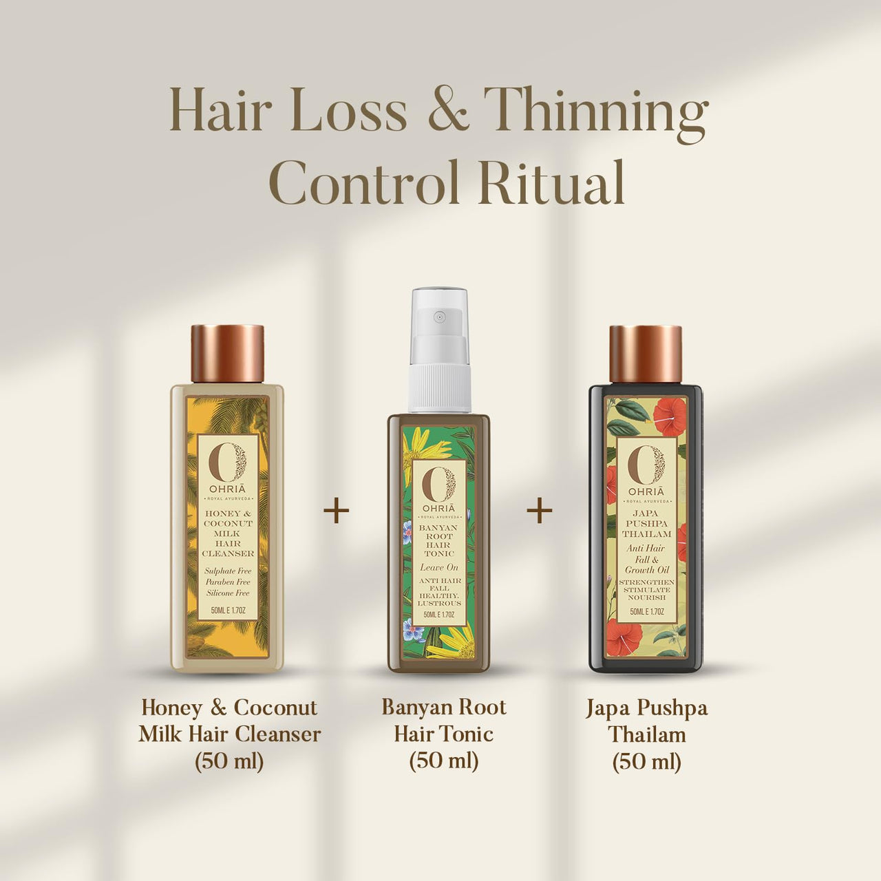 Ohria Ayurveda Honey & Coconut Milk Hair Cleanser | Free from Sulfates, Parabens & Silicones | Ayurvedic Ingredients | Hydrates & Revitalizes Dry, Damaged Hair | For All Hair Types | 50ml