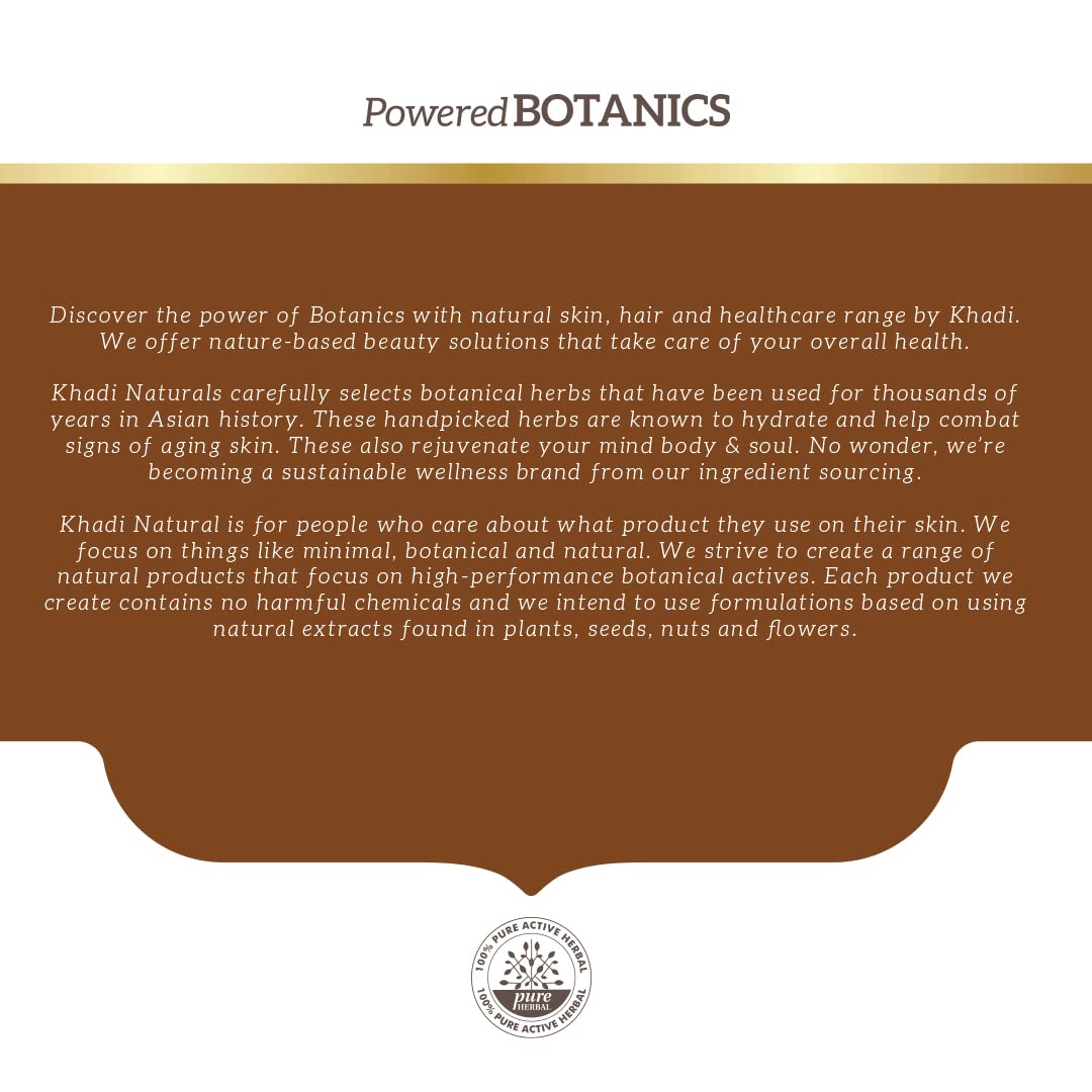 Khadi Natural Powered Botanics Moroccan Argan Shampoo 310ml, For Dry Hair, Reduces Frizz, Paraben, Silicone and Sulphate Free