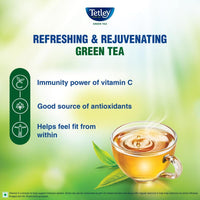 Tetley Loose Green Tea Leaves 100g, Classic Flavour, Immune With Added Vitamin C, Makes 80 Cups, Long Leaf Tea, 5X Antioxidants As An Apple