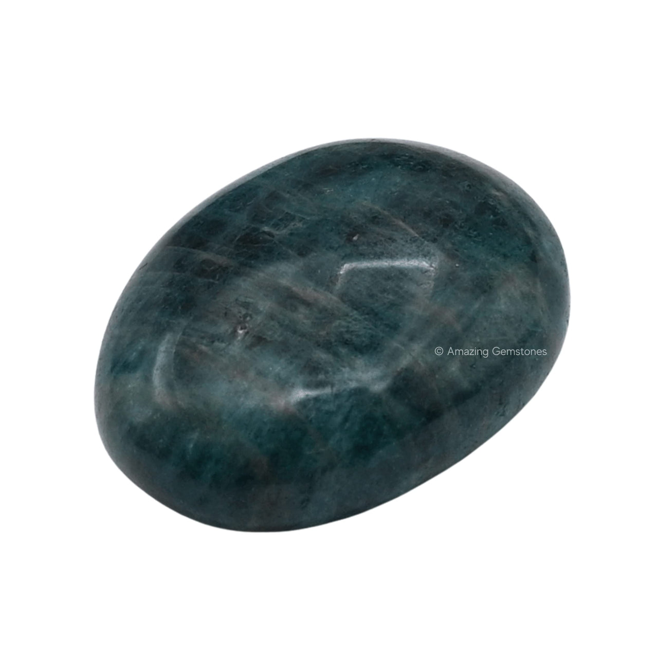 Green Apatite Palm Stone - Pocket Massage Worry Stone for Natural Body Chakra Balancing, Reiki Healing and Crystal Grid Green Apatite