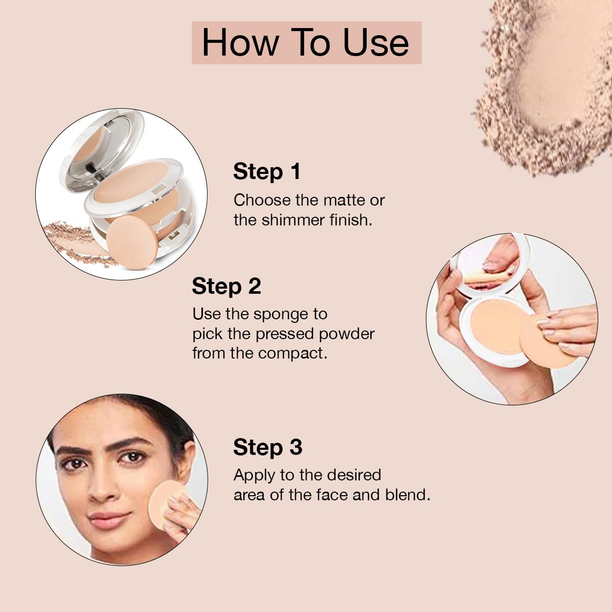 Hilary Rhoda Ivory Slay All Day Compact | 2 In 1 Compact | Matte & Shimmer Finish Compact | 9 To 9 Stay Compact | Moisture-Infused Compact | Compact With Sponge | Weightless Formula | 20G